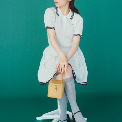 SNIDEL LACOSTE/ポロニット スナイデル トップス ニット ピンク ホワイト グリーン【送料無料】