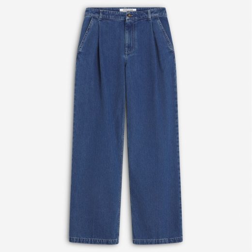 【SALE／35%OFF】Maison Kitsune Maison Kitsune/(W)PLEATED DENIM JEANS メゾン キツネ パンツ ジーンズ・デニムパンツ ブルー【送料無料】
