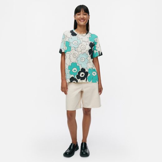 【SALE／30%OFF】Marimekko 【アジア限定】Erna Piirto Unikko Tシャツ マリメッコ トップス シャツ・ブラウス ブルー オレンジ【送料無料】
