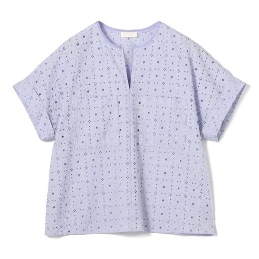 【SALE／40%OFF】Ballsey ボイルスクエアエンブロイダリー パッチポケットブラウス トゥモローランド トップス シャツ・ブラウス ブラック ホワイト パープル【送料無料】