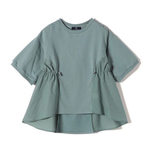 SHIPS Colors SHIPS Colors:＜洗濯機可能＞ミニ裏毛 ドッキング トップス シップス トップス カットソー・Tシャツ ベージュ ホワイト ブラック【送料無料】