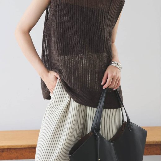 SLOBE IENA 《追加》KAYAノースリーブプルオーバー スローブ イエナ トップス ニット ブルー ベージュ ブラウン カーキグリーン【送料無料】