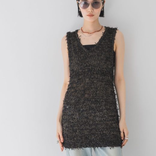 【SALE／30%OFF】JEANASIS ブライトコードメッシュNS ジーナシス トップス ニット ブラック ベージュ ホワイト【送料無料】