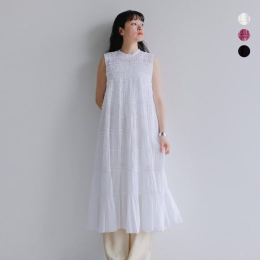 Pheeta フィータ コットン ボイル ノースリーブ ロング ドレス “Billi” ph013c-28-kk 2025ss新作 レディース