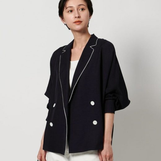 ドルマン ブラウス ジャケット UNITED ARROWS ユナイテッドアローズ ジャケット・アウター テーラードジャケット・ブレザー ブラック ネイビー【送料無料】[Rakuten Fashion]