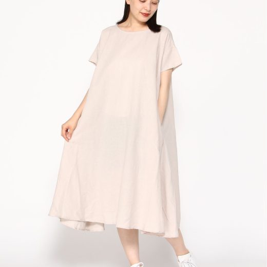 TUTIE. コットンリネンフレアワンピース ツチエ ワンピース・ドレス ワンピース イエロー レッド ブルー ブラック グレー【送料無料】