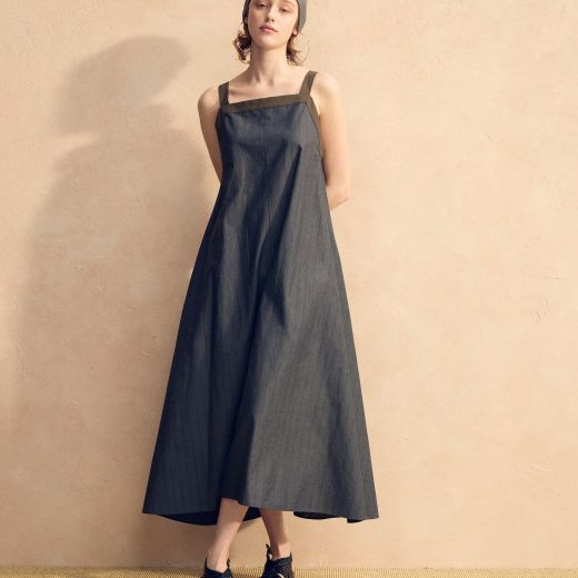 BEAUTY&YOUTH UNITED ARROWS 麻ブレンド フレア サンドレス ビューティー＆ユース　ユナイテッドアローズ ワンピース・ドレス ワンピース グレー【送料無料】