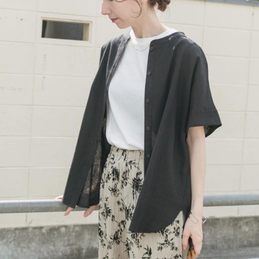 【SALE／1%OFF】URBAN RESEARCH ITEMS リネンレーヨンフレンチシャツ アーバンリサーチアイテムズ トップス シャツ・ブラウス ブラック ブラウン ベージュ【送料無料】