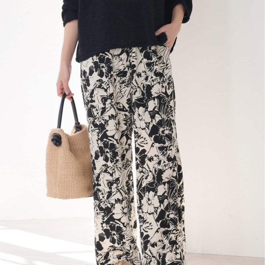 JOURNAL STANDARD relume 《追加予約3》コントラストフラワープリントパンツ ジャーナル スタンダード レリューム パンツ その他のパンツ ベージュ グリーン ブラック【送料無料】