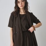 Whim Gazette オックスダブルハーフスリーブジャケット ウィム ガゼット ジャケット・アウター その他のジャケット・アウター ベージュ ブラウン【送料無料】