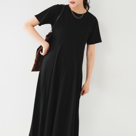 【SALE／50%OFF】UNTITLED 【コットン100/洗える/夏ワンピ】ジャージワンピース アンタイトル ワンピース・ドレス その他のワンピース・ドレス ブラウン ピンク ブラック【送料無料】