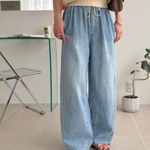 Discoat ライトオンスデニムイージーワイドパンツ ディスコート パンツ その他のパンツ ブルー【送料無料】