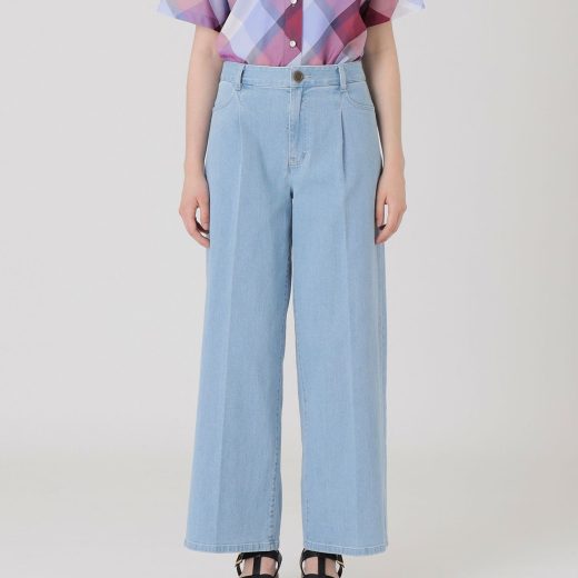 BLUE LABEL CRESTBRIDGE ストレッチデニムワイドパンツ ブルーレーベル / ブラックレーベル・クレストブリッジ パンツ その他のパンツ ブルー【送料無料】