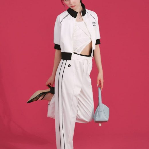 【LILY BROWN×MARY QUANT】セミフレアトラックパンツ LILY BROWN リリーブラウン パンツ その他のパンツ ネイビー レッド ホワイト【送料無料】[Rakuten Fashion]