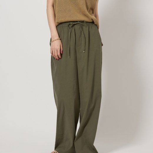 conte ＜conte＞ウエストドローコード イージー ワイドパンツ ユナイテッドアローズ パンツ その他のパンツ イエロー グリーン ベージュ【送料無料】