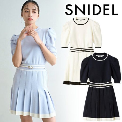 【PRE SALE40%OFF】【土日も即日発送】SNIDEL スナイデル ミニニットセットアップ SWNO251139 25SS 2025春夏 新作 キャンセル返品不可