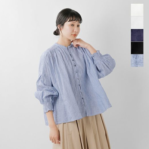 universal tissu ユニヴァーサルティシュ フレンチリネン / コットン シャーリング ブラウス ut241bl045-nk 2025ss新作 レディース