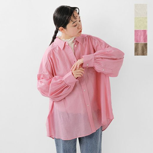 whyto ホワイト シアー ボリューム ブラウス “sheer volume blouse” wht25hbl4065-mn 2025ss新作 レディース【クーポン対象】