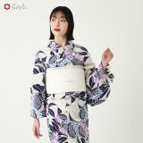 浴衣単品「 注染 額紫陽花 」公式 ふりふ 浴衣 レディース 女性 ゆかた yukata 総柄 白地 紫陽花 あじさい 青 紫 紺 白 ネイビー ブルー レトロ モダン 粋 涼しげ おしゃれ 華やか シンプル 大人 しっとり 大正ロマン 花火 お祭り 20代 30代 40代 50代 綿 古典 古風