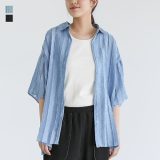 半袖シャツ レディース トップス 半袖 ドロップショルダー オープンカラー ジャカード ジャガード シアー 羽織り 薄手 涼しい カジュアル シンプル ナチュラル モード キレカジ 春 夏 オシャレウォーカー※メール便可※【10】