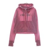 DINOWORKS(ディノワークス) サイズ:ONE SIZE PORIS SHINE HOODIE ジップアップフーディー パーカー ラメ加工 ピンク レディース【新古品/中古】【程度S】【カラーピンク】【取扱店舗BRING渋谷ANNEX店】