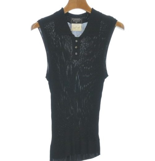 CHANEL シャネルベスト/ノースリーブ レディース 40(M位) 黒【中古】【古着】