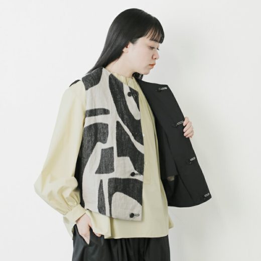 【40%OFF】HAVERSACK ハバーサック リネン リバーシブル ジャガード ベスト 842520-ma 2025ss新作 レディース【☆】