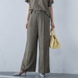 エアブリーズストレートワイドパンツ≪洗濯機で洗える≫／ロートレアモン（LAUTREAMONT）