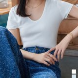 ≪先着30名様500円OFFクーポン配布中≫ Tシャツ 半袖 レディース 深Uネック半袖シンプルTシャツ [C7609] 20代 30代 40代 50代 夏 トップス カットソー インナー コンパクト タイト Uネック 深Uネック シンプル ベーシック 無地 きれいめ オフィスカジュアル 【送料無料】