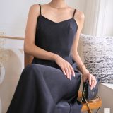 ≪7/27 新発売!!3890円 送料無料≫ キャミワンピース ドレス サテン [E3529] レディース 20代 30代 40代 夏 ワンピース ワンピ キャミワンピ キャミソール ノースリーブ サテンワンピース 上質 キャミワンピ 肩紐 アジャスター 結婚式 二次会 パーティ【送料無料】