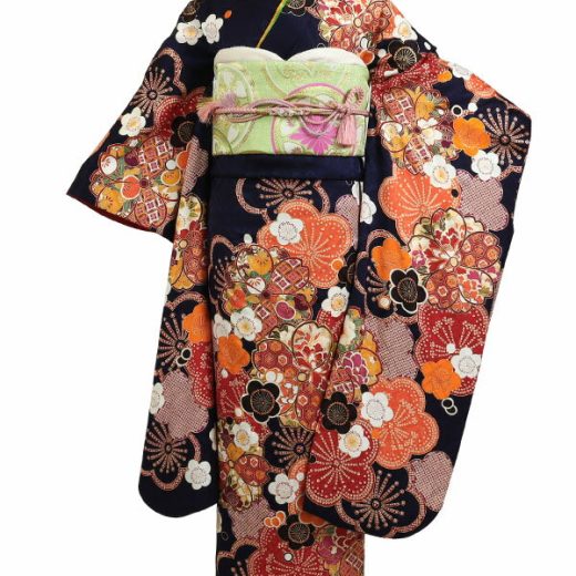 【レンタル】【成人式振袖レンタル 緑系 桜・梅・疋田】正絹 成人式振袖 振袖レンタルフルセット 振袖 レンタル 振袖フルセット ふりそで レンタル 振袖 振り袖 furisode 成人式レンタル 成人式着物レンタル 貸衣装 かわいい 往復送料無料 f790s
