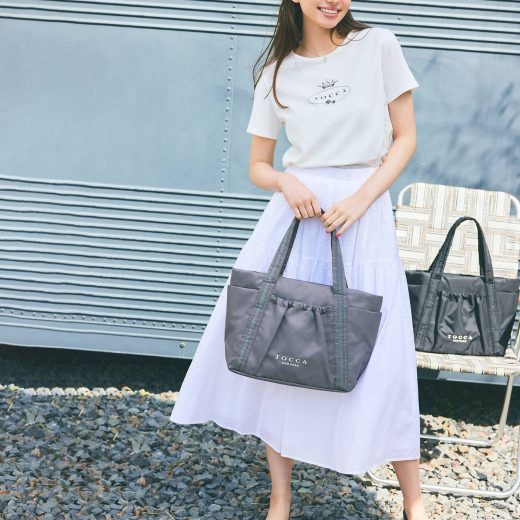 【SALE／60%OFF】TOCCA 【洗える】BEACH PARASOL スカート トッカ スカート ロング・マキシスカート ネイビー ホワイト【送料無料】
