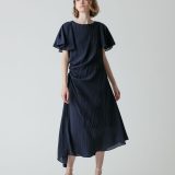 【SALE／50%OFF】allureville サイドギャザーワンピース アルアバイル ワンピース・ドレス その他のワンピース・ドレス ネイビー ブルー【送料無料】