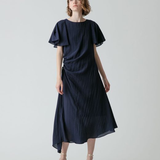 【SALE／50%OFF】allureville サイドギャザーワンピース アルアバイル ワンピース・ドレス その他のワンピース・ドレス ネイビー ブルー【送料無料】