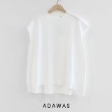 ＼SUMMER SALE／【20％OFF】ADAWAS アダワス　SUVIN COTTON SLEEVELESS TOP スビンコットンスリーブレストップス ADWS-407-12【RCP】2025SS ノースリーブ ニット