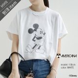 AMERICANA×MMN【別注アイテム】アメリカーナ Mickey Mouse/ミッキーマウス/プリントノースリーブT BRF-770A/3 GB【RCP】2025SS トップス Tシャツ