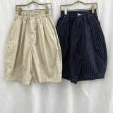 ★マラソン中ポイント10倍★【HARVESTY】ペンシルストライプ サーカスショーツ ハーベスティ A12515 全2色 ウエストゴム サイズ1