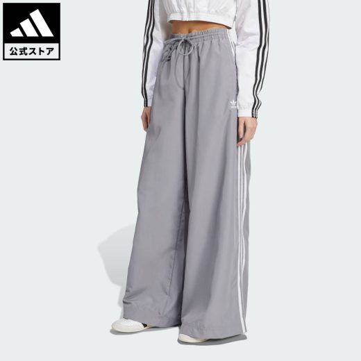 【公式】アディダス adidas 返品可 ライフスタイル ファイヤーバード オーバーサイズド トラックパンツ オリジナルス レディース ウェア・服 ボトムス グレー JD3389 下【PT】