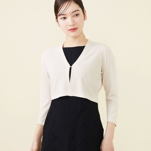 【SALE／50%OFF】Sybilla レーヨンストレッチショートカーディガン シビラ トップス カーディガン ベージュ ブラック【送料無料】