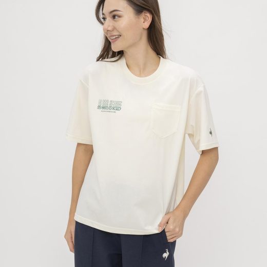 【公式】ルコックスポルティフ ヘランカボックスTシャツ レディース 女性 吸汗速乾 UVカット ストレッチ 遮熱 クーリング効果 サンスクリーン 半袖シャツ ウェア トレーニング スポーツ ブランド 2025年春夏モデル LT5SHT05L