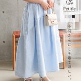 ≪7/9 新発売!!3990円 送料無料≫ スカート ロング レディース 夏 低身長 小柄 Petitle プチレ ジャガードスカート [M4233] 20代 30代 40代 フェミニン ガーリー ラウンド ギャザー レタスオリジナルサイズ フレア 低身長サイズ ボトム マキシ丈 ドット柄【送料無料】