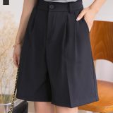 ≪7/21 新発売!!2790円 送料無料≫ ショートパンツ レディース おとなショートパンツ [M4269] ボトムス ハーフパンツ 半ズボン ショーパン ショートパンツ ズボン パンツ 20代 30代 40代 夏 ショート丈 膝上 膝丈 ハイウエスト タック バックゴム ジップ 大人【送料無料】
