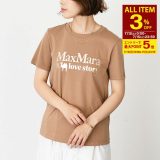 【全品3％OFF&エントリーで最大P5倍】S Max Mara エス マックスマーラ Tシャツ カットソー QUIETO クイエート コットン ジャージー Tシャツ 2519971011600 レディース キャメル 半袖 春 夏 クルーネック 半袖 ロゴT きれいめ