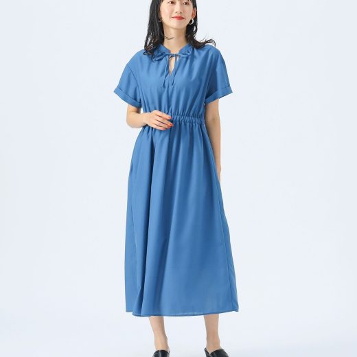 BEAMS HEART WOMEN ギャザー スキッパー ワンピース ビームス ハート ワンピース・ドレス その他のワンピース・ドレス ベージュ ブラック ブルー【送料無料】