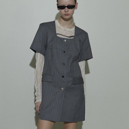 【SALE／50%OFF】MAISON SPECIAL Square SilhouetteTailor Tunic メゾンスペシャル ワンピース・ドレス チュニック グレー ネイビー【送料無料】