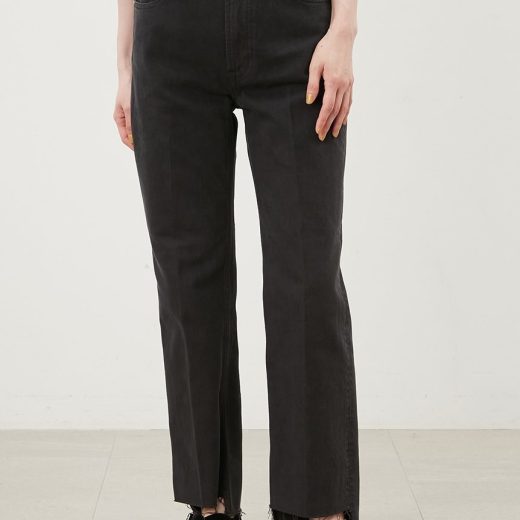 【SALE／30%OFF】Mila Owen 裾段差テーパードデニムパンツ ミラオーウェン パンツ ジーンズ・デニムパンツ ホワイト ブラック ブルー ネイビー【送料無料】
