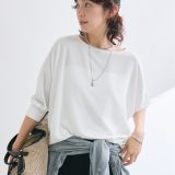【SALE／10%OFF】RIVE DROITE 【レビュー高評価/冷房・日焼け対策◎】リブ付きジョーゼットドルマンブラウス リヴドロワ トップス シャツ・ブラウス ブラック ホワイト グレー【送料無料】