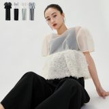 スウェルペプラムセットアップパンツドレス パーティードレス 結婚式 オールインワン ワイドパンツ シアーブラウス 2点セット 半袖 お呼ばれ パーティー 二次会 披露宴 謝恩会 成人式 同窓会 入学式 卒業式 セレモニー フォーマル オケージョンドレス 春夏 秋冬 黒 ベージュ