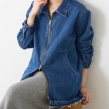 【SALE／40%OFF】COLLAGE GALLARDAGALANTE Q.anos/ジップデニムジャケット コラージュガリャルダガランテ ジャケット・アウター デニムジャケット ブラック ブルー【送料無料】
