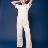 Johnbull Private labo デニムチューブサロペット ジョンブルプライベートラボ オールインワン・オーバーオール オーバーオール・サロペット ホワイト【送料無料】